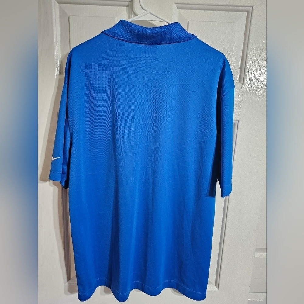 Nike Golf Men’s L Polo Shirt Blue Dri-FIT Embroidered Golf Preppy Retro 15 Years - Picture 3 of 7